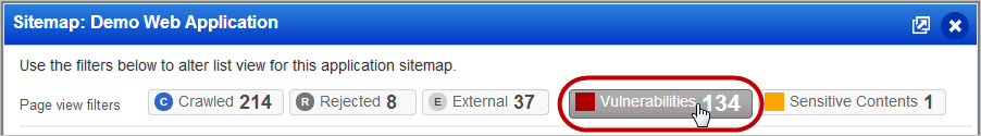 Page View Filters in Sitemap.